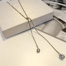 Lemon Value Bijoux Fashion Charms Rhinestone Pendant Luxury Statement Crystal Long Necklace Women Wedding Jewelry Collier A047