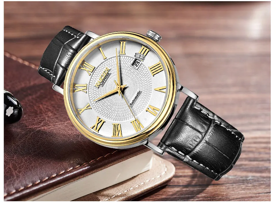 NAKZEN мужские классические автоматические механические часы брендовые роскошные мужские наручные часы из нержавеющей стали часы мужские часы Miyota 9015