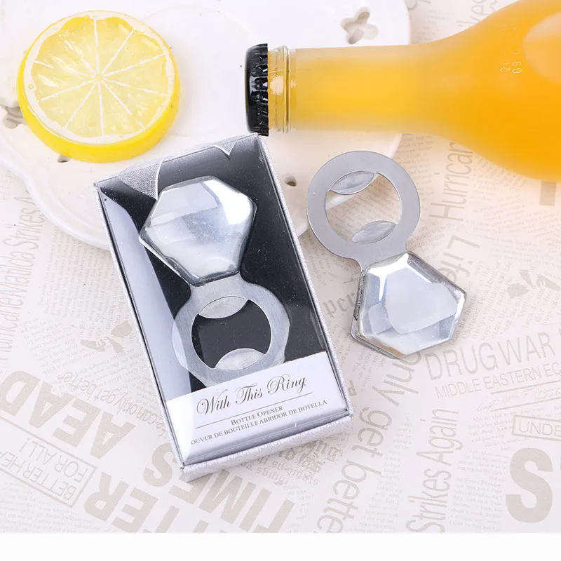 

JUMI 1pcs Diamond Ring design Wedding Souvenirs Bottle Opener Wedding Favors and Gifts for Guest Wedding Favors Decoration