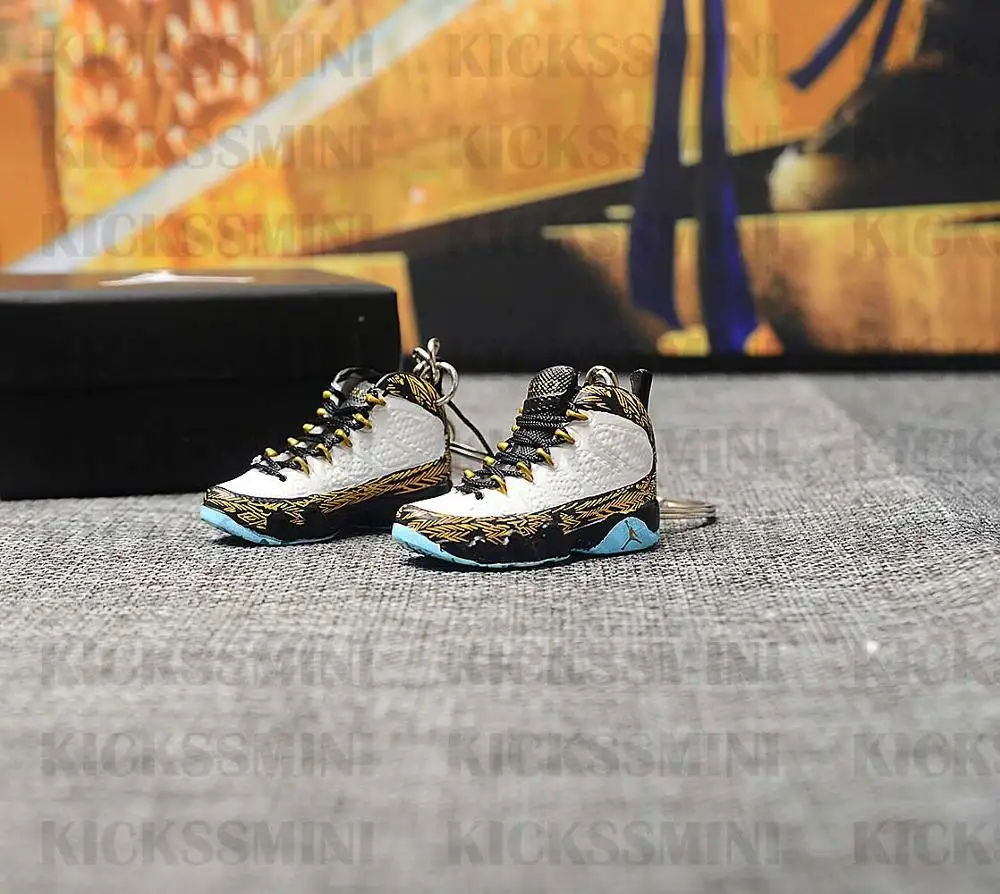 Дропшиппинг Air jordan 9 благотворительный фонд тапки брелоки 1/6 масштаб 3D Мини тапки для обуви JORDAN Брелок Кукла аксессуар - Цвет: sk024-8 a pair