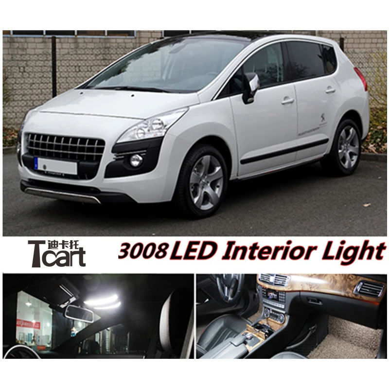 Tcart 7pcs Car Front Map Lamp Trunk Bulb Rear Dome Light Led Car Interior Light Kit For Peugeot 3008 2008 2015 Year Accessories Aliexpress Automobiles Motorcycles