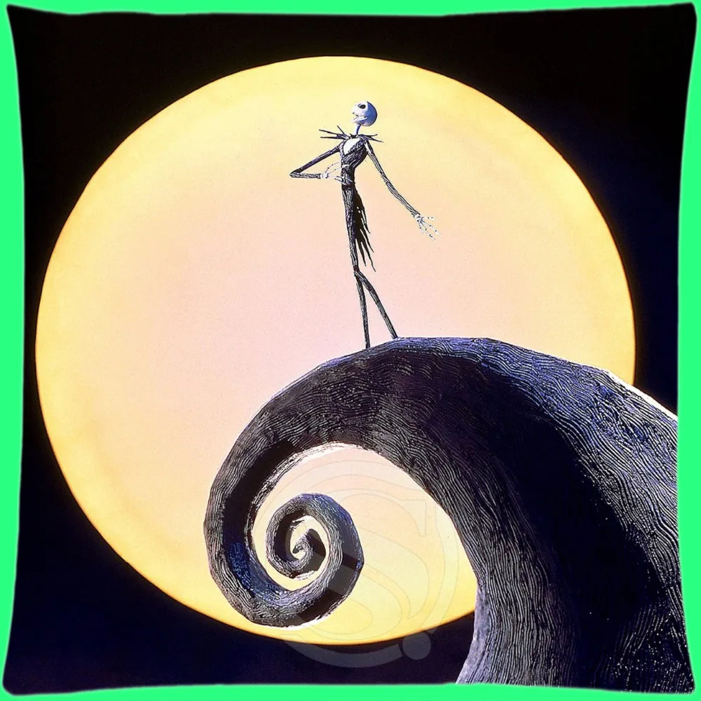 A-Q474 Nice Custom Pillow Case The Nightmare Before Christmas#3 Pillowcases zipper 16x16 inch (One side) SQ00722-R0474 | Дом и сад