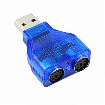 

Blue USB Male to PS2 Female Cable Adapter Converter Use For Keyboard Mouse MAL999