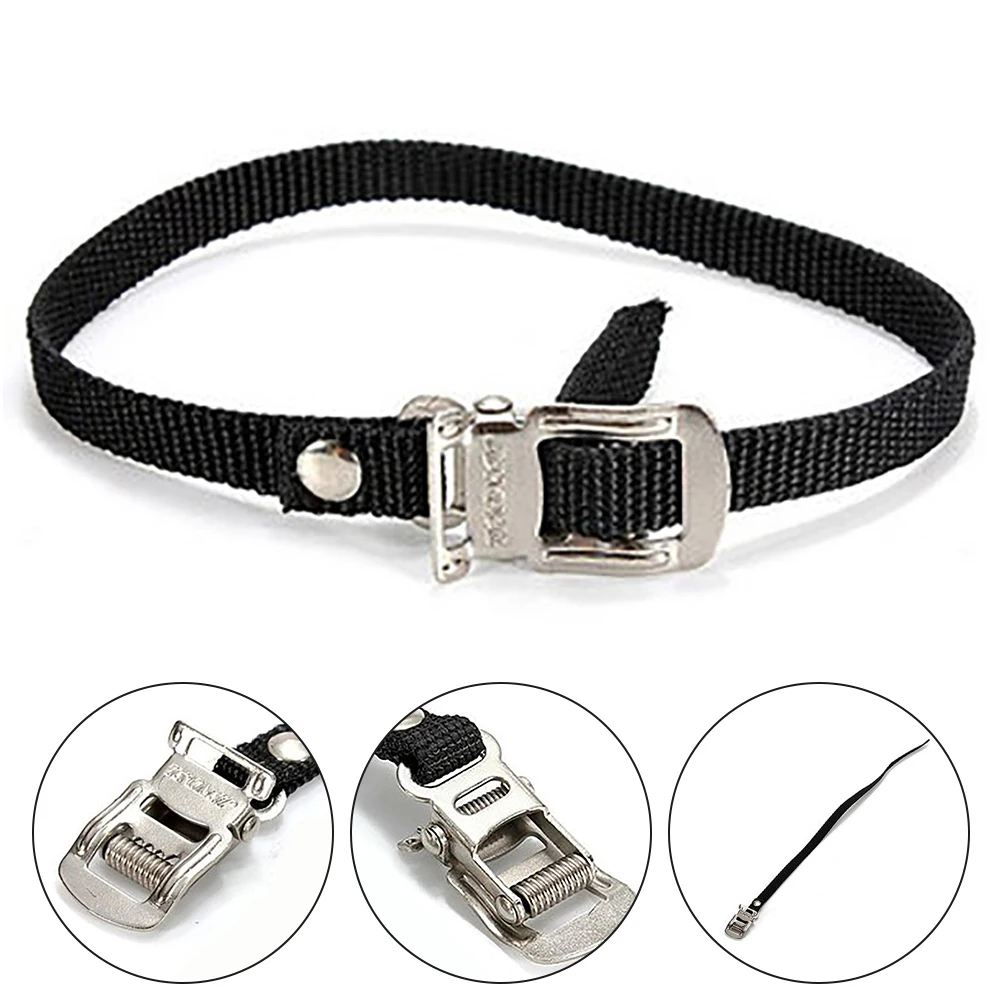 

1Pcs Bicycle Accessory Parts Nylon Cycling Foot Straps Bike Bicycle Pedal Toe Straps Binding Black