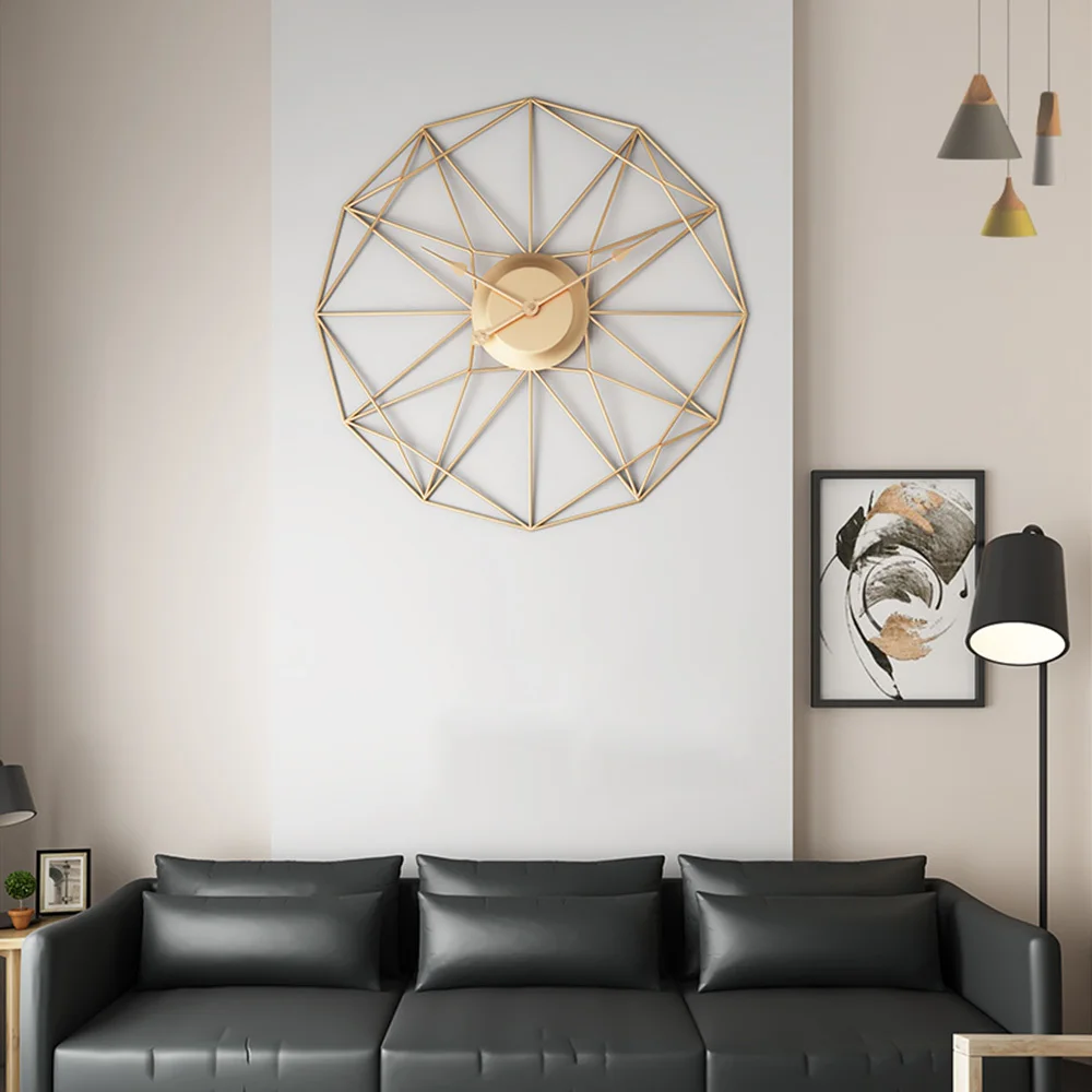 Reloj nórdico único de hierro para colgar en la pared reloj silencioso moderno relojes grandes para sala de estar estilo mediterráneo decoración del hogar Reloj nórdico único de hierro para colgar en la pared reloj silencioso moderno relojes grandes para sala de estar estilo mediterráneo decoración del hogar