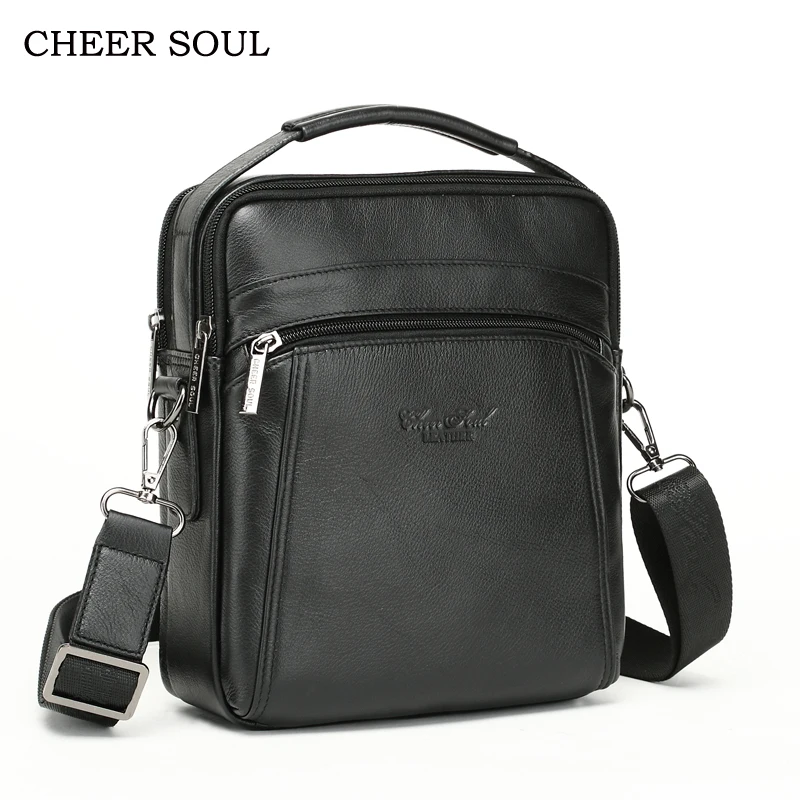 Мужская сумка через плечо из натуральной кожи Cheer Soul, дорожная сумка через плечо, деловая сумка мессенджер для iPad Mini, сумки Bolsa| | | АлиЭкспресс