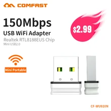 Comfast мини модуль сетевой карты ноутбук 150 Мбит/с USB2.0 беспроводной адаптер wifi точки доступа беспроводной ключ RTL8188EU CF-WU810N