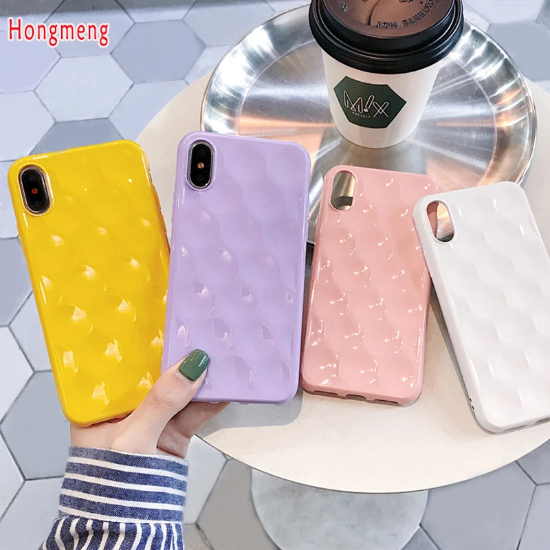 Для iPhone X 6 S плюс 7 8 Чехол модные глянцевые ярких цветов мягкие силиконовые