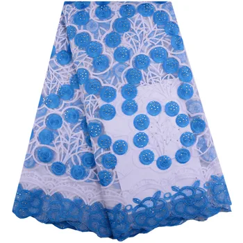 

New Arrival Milk Silk African Lace Fabrics High Quality Multi Color Cord Lace Guipure French Lace Fabric For Wedding S1396