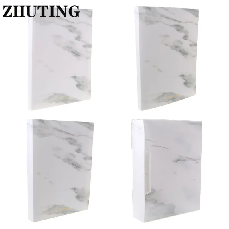 

Marble Pattern Multi-Layer Transparent PP A4 File Folder Document Information Book Bag for Office School Students Gifts Supplies
