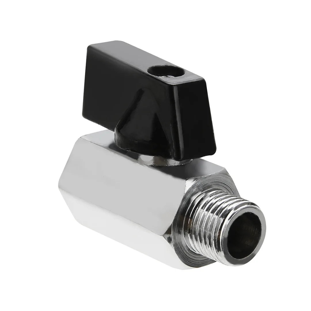1pc 1/8"1/4"1/2" BSP Mini Brass Ball Valve Air Oil Water Ball Valve FxF&MxF Air Compressor Accessories 1.6Mpa