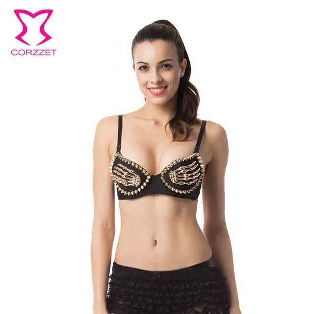 skeleton hand bralette