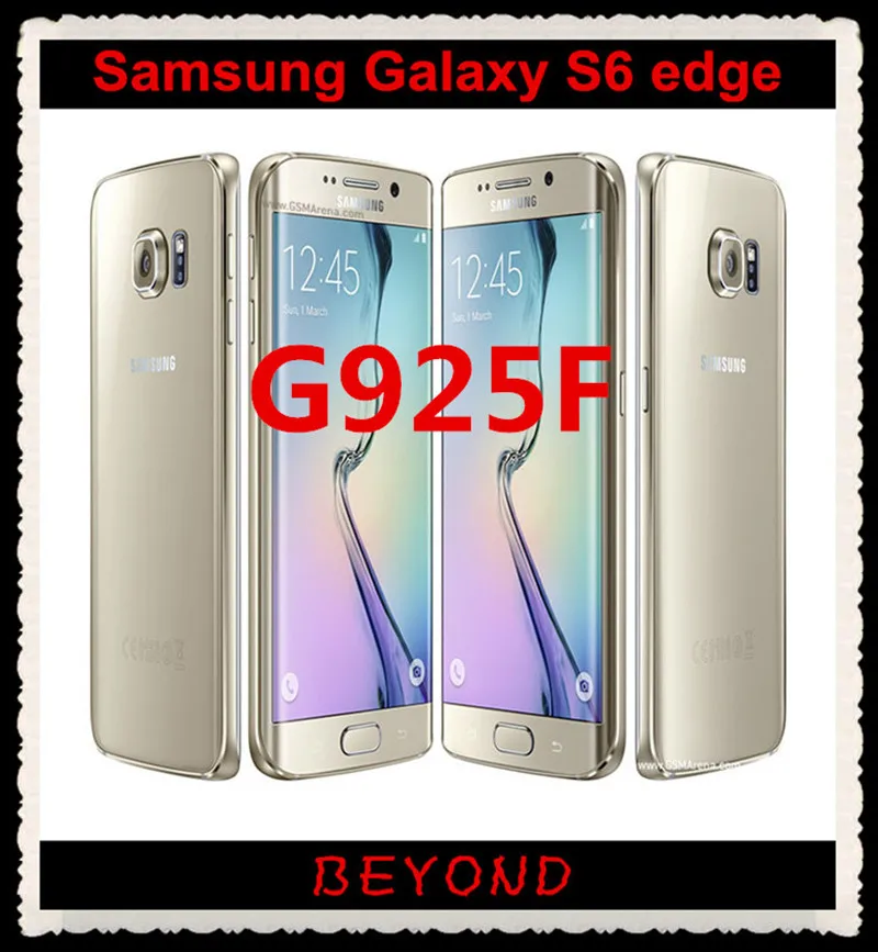 Samsung Galaxy S6 edge G925F,, 4G LTE, Android, мобильный телефон, четыре ядра, 5,1 дюймов, 16 МП, 3 Гб ram, 32 ГБ rom, отпечаток пальца, NFC