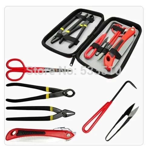 

Brand new bonsai tools set multi-function bonsai kit six-piece set Foldable saw and scissors and hook Greatest Bonsai