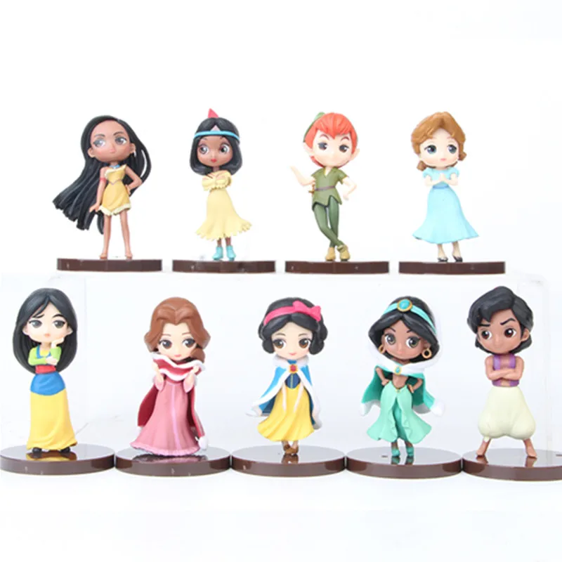 Disney 2019 Новинка 9 шт./компл. 7 5 см Принцесса Белоснежка Золушка Мулан ПВХ экшн