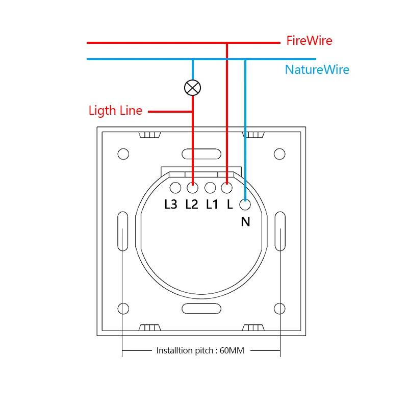 TUCLIX EU/UK настенный светильник с Wi-Fi, 1 комплект, 1 способ, 110-240 В, Кристальное стекло, панельный переключатель, водонепроницаемый, с сенсорным управлением