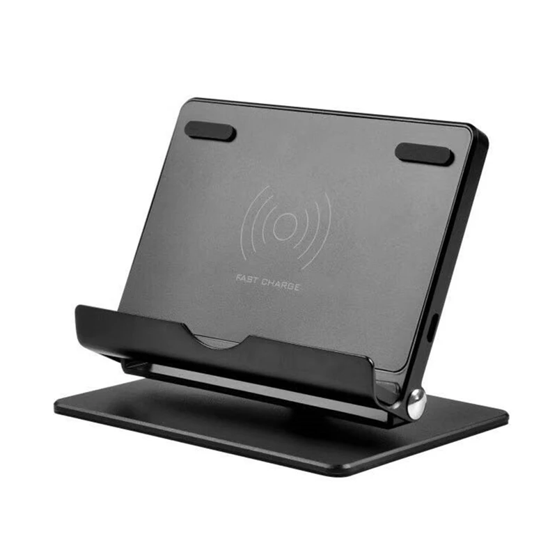 

Wireless Fast Charge Phone Charger for iPhone 8 X with Metal Stand Holder Qi Wireless Charger Portable Smartphone Charging