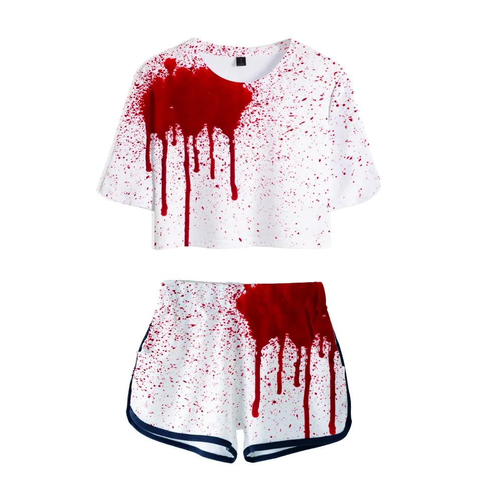 

Walking Dead Women Outfits Two Piece Set Women Outfit 3D T-Shirt Women's Suit Shorts Summer Top Ensemble Femme Tracksuit Women