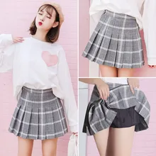 Клетчатая юбка-плиссе мини милые юбки консервативный стиль faldas Jupe Harajuku Kawaii женская школьная форма милые дамы Saia