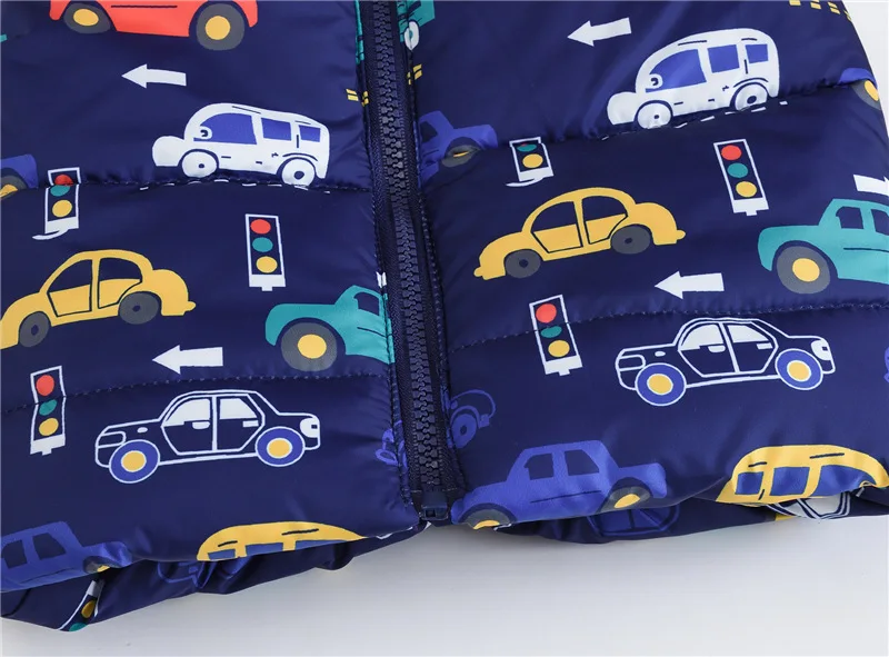 Autumn Winter Girls Vests Children's Cotton Warm Coat Baby Boy Dinosaur Hooded Waistcoat Kids Cartoon Cute Outerwear Clothing Outerwear & Coats luxury