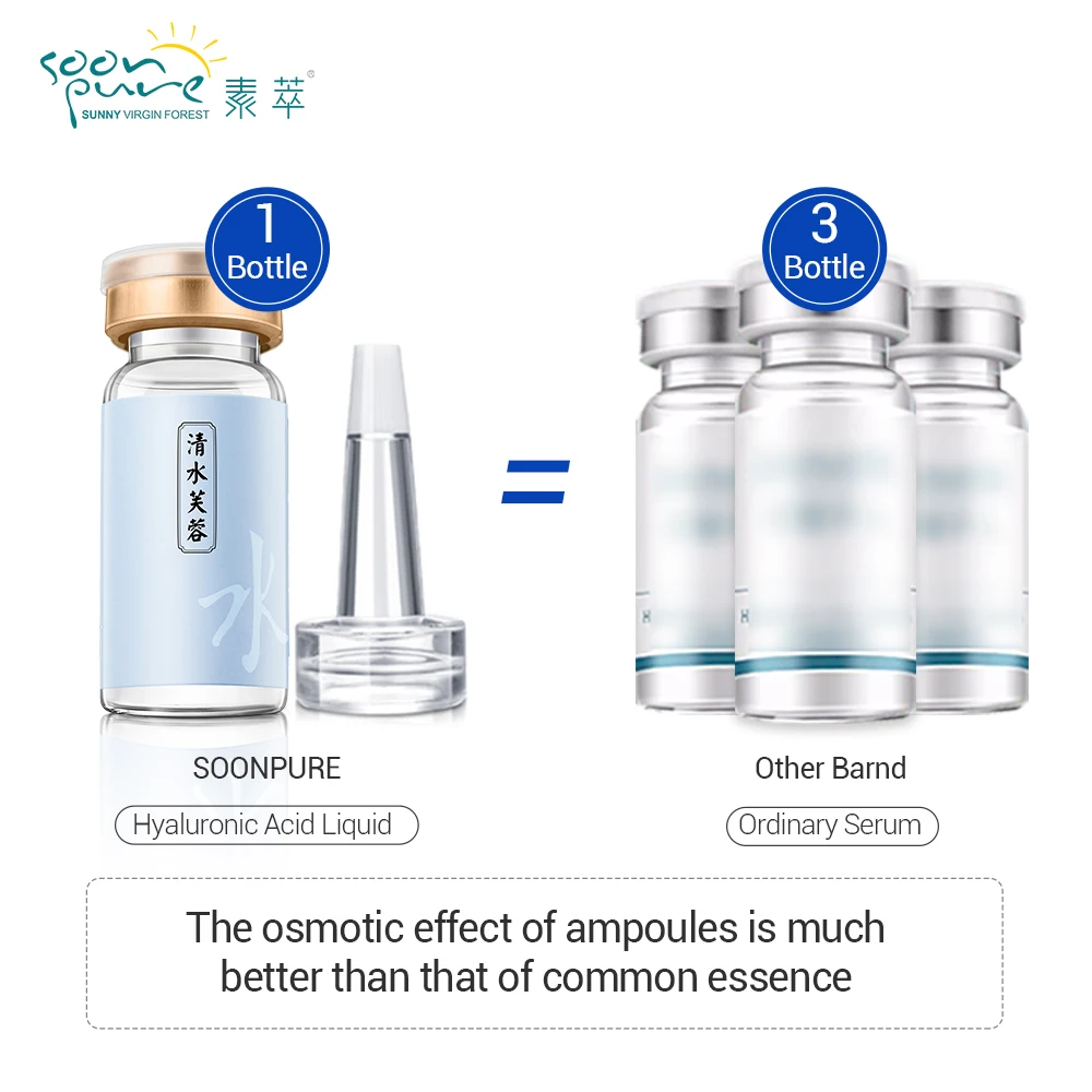 SOONPURE Выпариваемый раствор гиалуроновой кислоты|care service|acid engravingacid fatty |