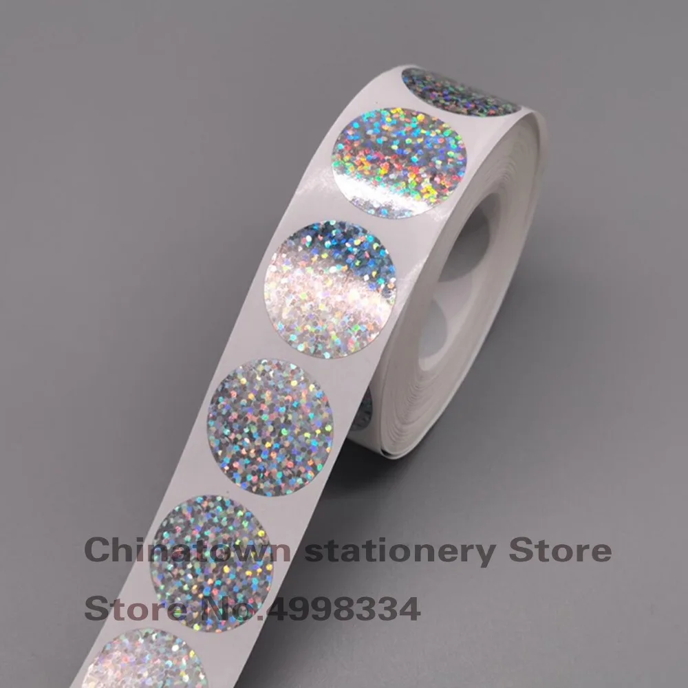 

1000'pcs Pack Scratch-Off Stickers - 1-Inch Round laser Peel and Stick Adhesive Scratch Off Labels,For Tickets Promotional Games