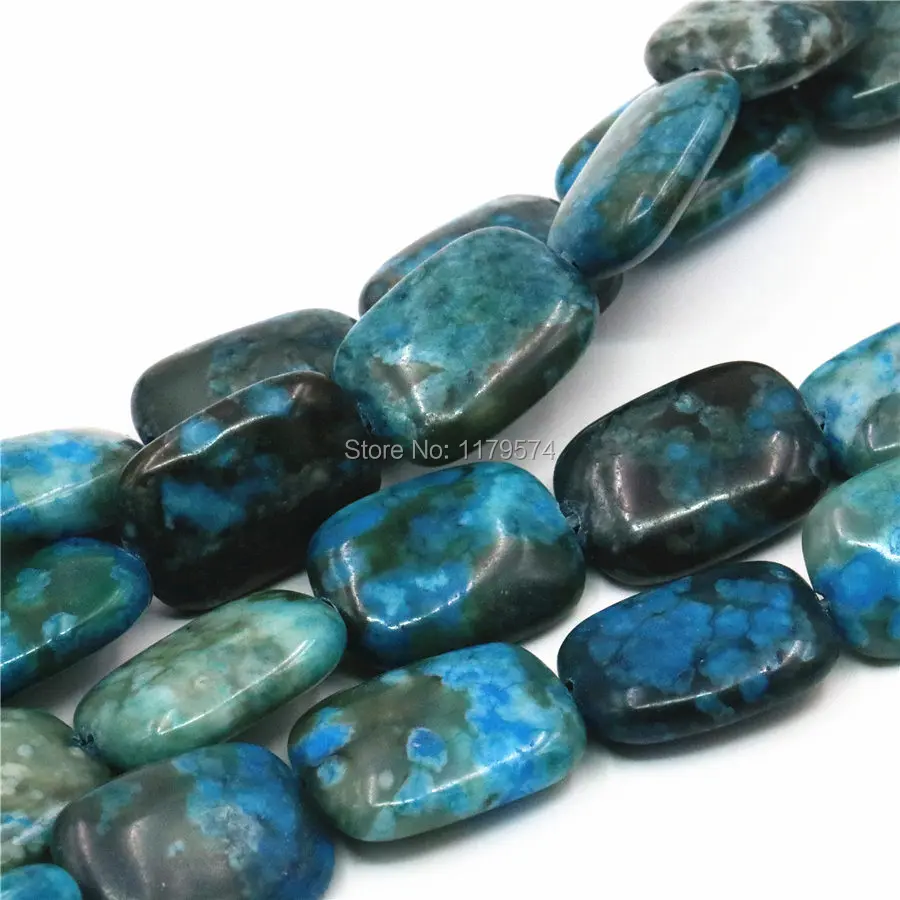 13х18 хит продаж голубой Crazy Lace Onyx прямоугольные бусины DIY свободные камни ручная