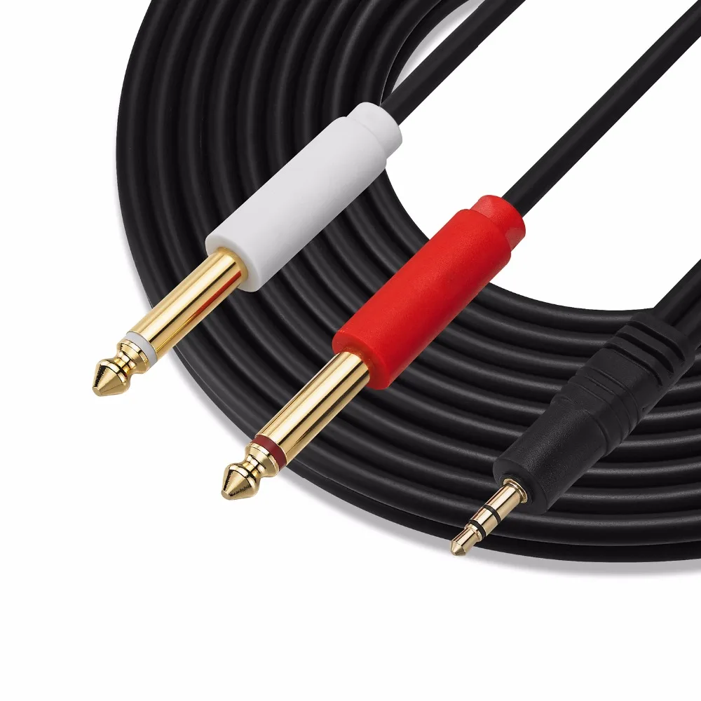 

LBSC 3.5 mm TRS to Dual 1/4 inch TS Stereo Breakout Cable