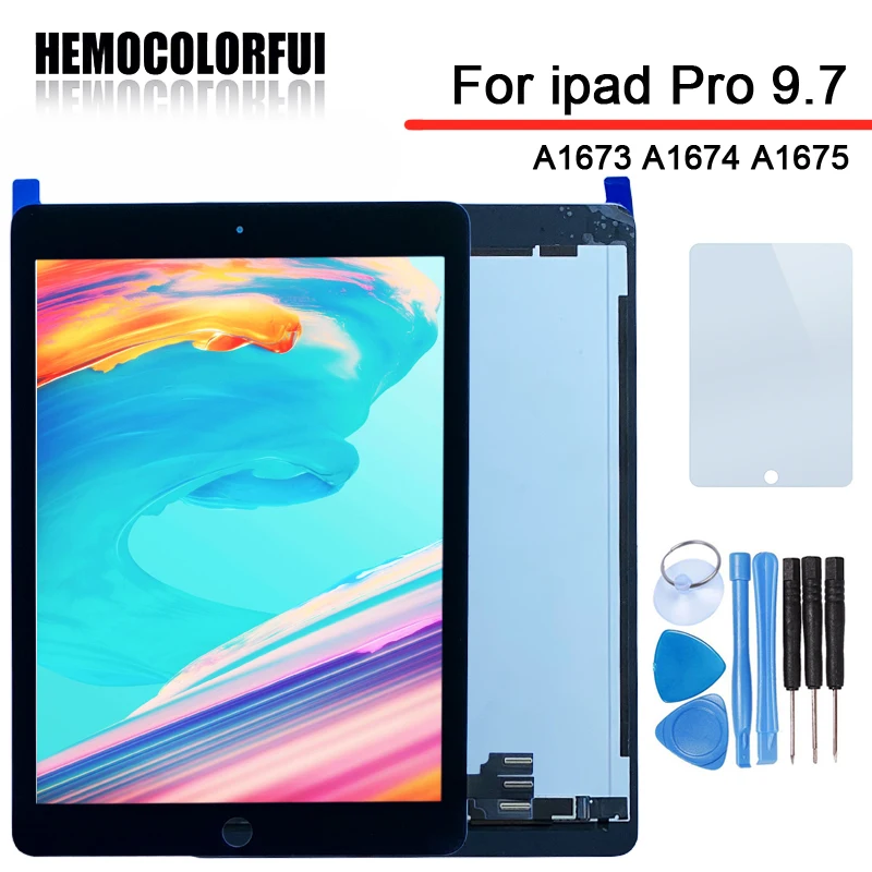 

100% Tested 9.7'' LCD Display Touch Screen Digitizer Assembly Replacement Part For iPad Pro 9.7" A1673 A1674
