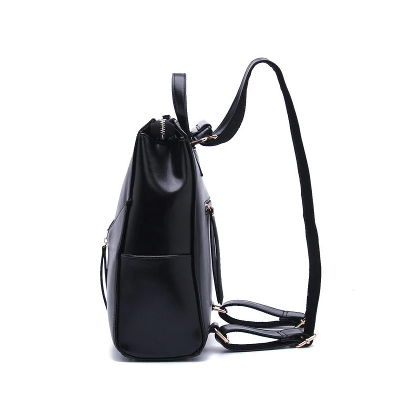 DIENQI Fashion female genuine leather women backpack feminine backpack for teenager girls school bag backbag schoolbag