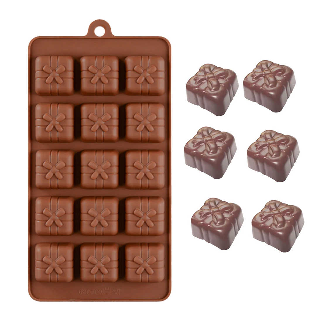 

15 Holes Gift Box Shape For Cake Decorating Tools Chocolate Mold For The Kitchen Baking DIY Fondant Silicone Mold