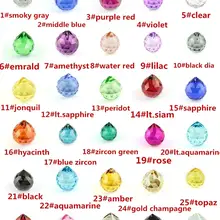 Смешанные цвета Многогранный хрустальный шар Хрустальный Кулон-Призма шар-Призма для частей фэн шуй X-mas кристалл