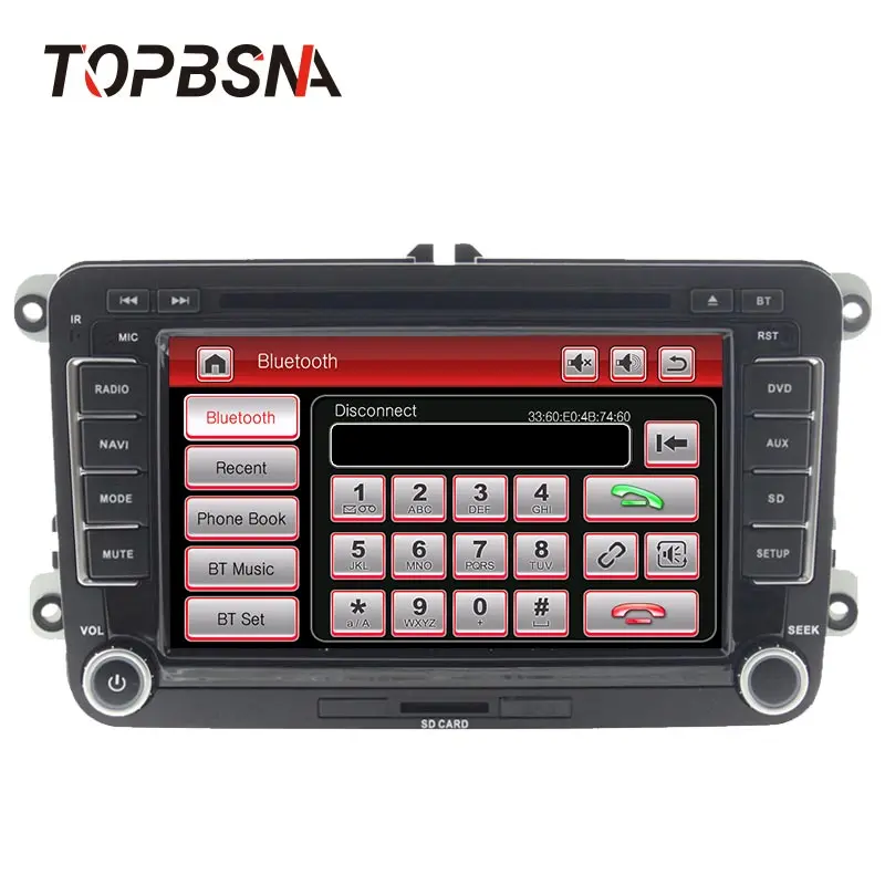 Clearance TOPBSNA 2 din Car DVD Player For VW Golf 5/6 Passat b7/cc/b6 SEAT leonTiguan Skoda Octavia GPS Navi Car radio automotive USB RDS 1