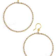 Лотос Манн золото серебро Кристалл Кольца серебро ушной крючок серьги