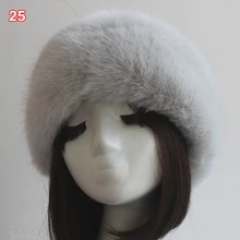 Для женщин толстый пушистый искусственный мех русский кепки леди головной убор Earwarmer открытый лыжный повседневное шапки весна осень зим