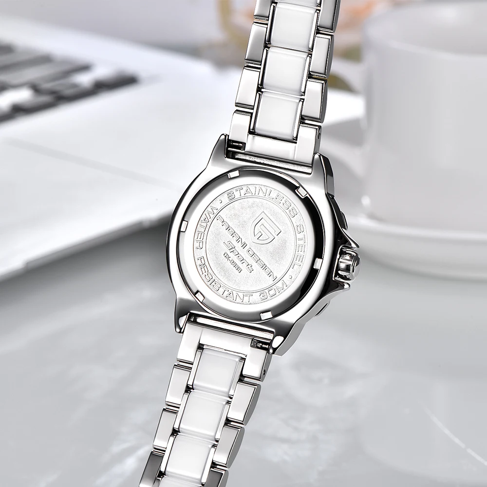 PAGANI Топ люксовый бренд керамические часы женские модные простые водонепроницаемые кварцевые часы женские элегантные деловые часы женские часы под платье