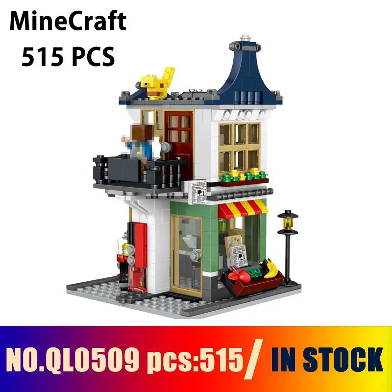 

Model building toys hobbies 3in1 My World Creative Store Shop QL0509 Compatible With lego Blocks minecraft Educational DIY Brick