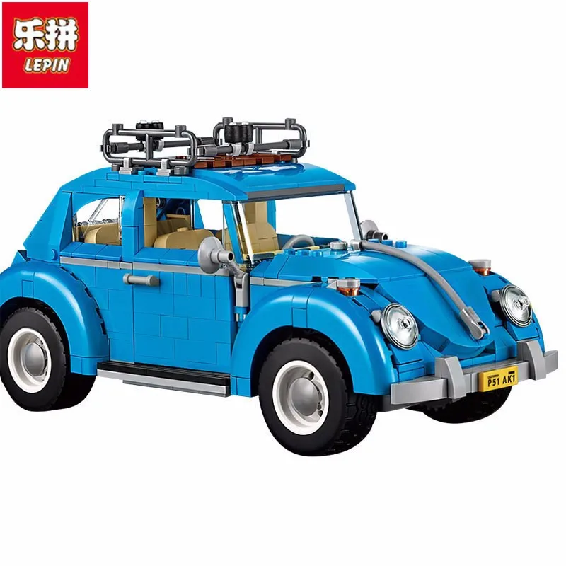 

LEPIN 21003 Creator Series City Car Volkswagen Beetle Building Blocks Model Compatible Legoingly Blue Technic Toys