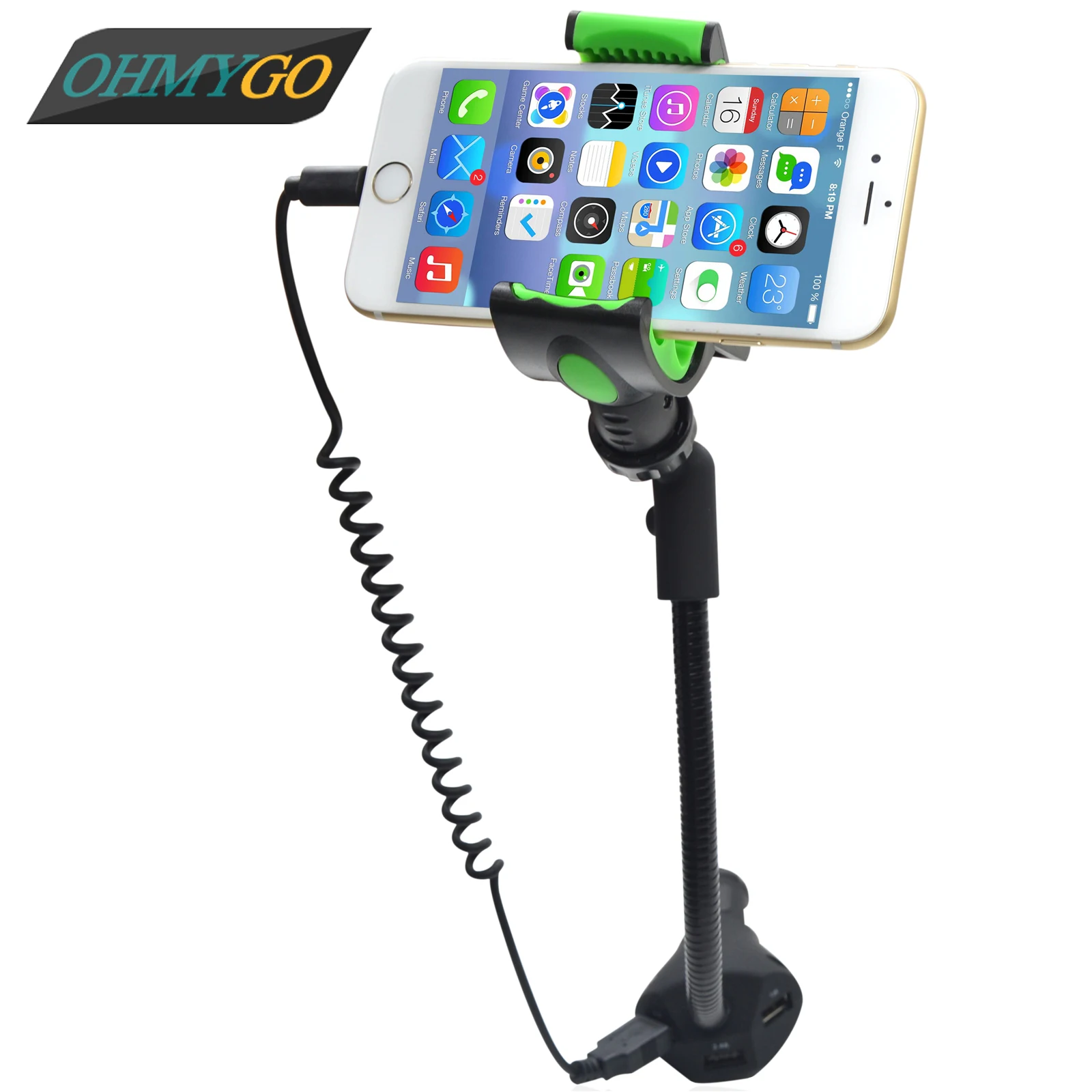 Universal Car Phone Holder Mount with 5.5A 3 Port USB Charger Stand