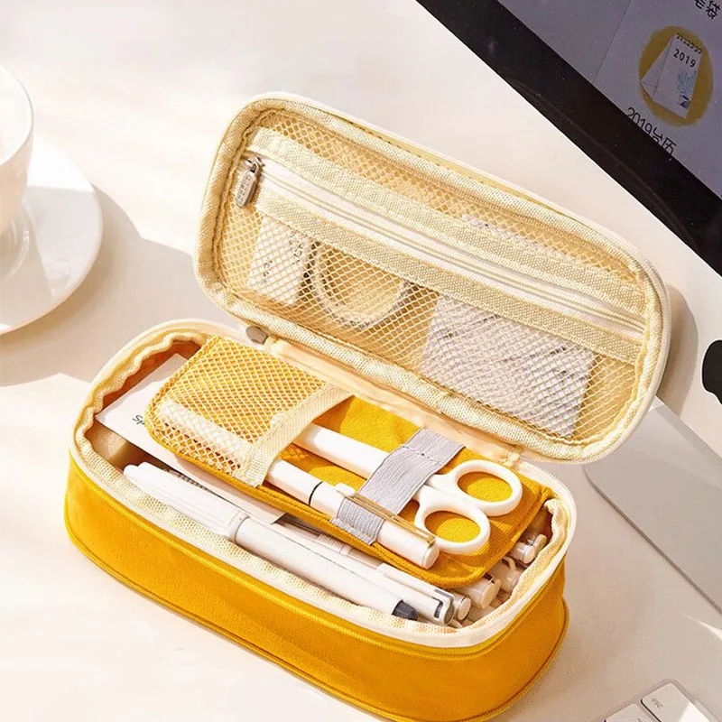 

Large Capacity Pencil Pen Case Office College School Children Big High Storage Size Bag Pouch Holder Box Organizer Stationery