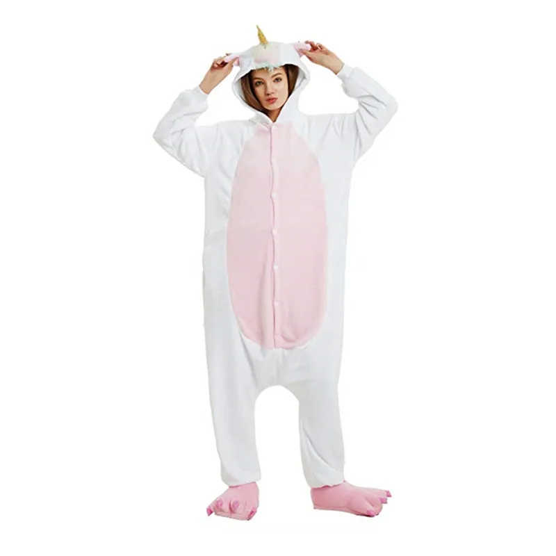 Для женщин Хеллоуин костюм Единорог Onesie для взрослых подростков Onepiece Домашняя