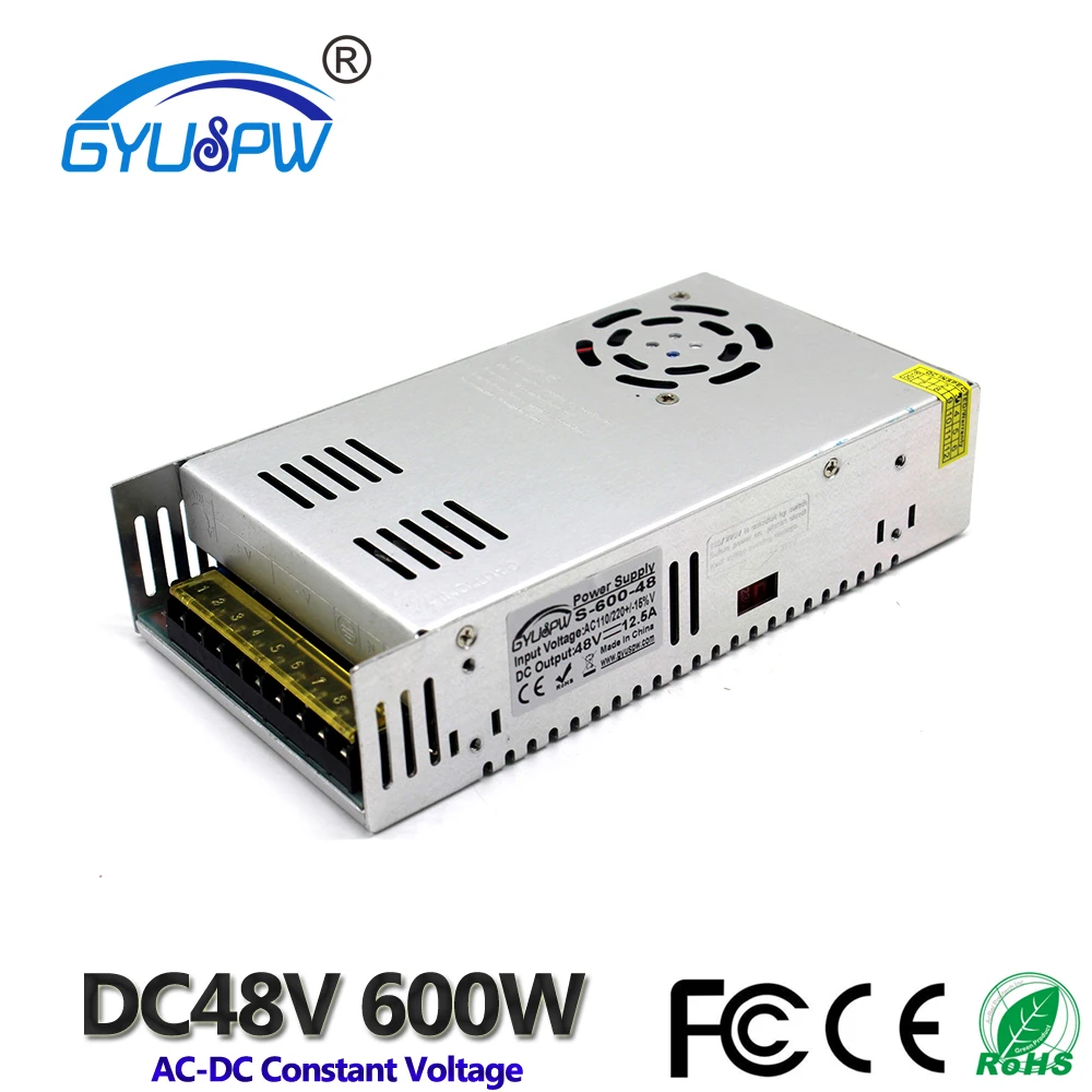 S-600-36 CE Approved SMPS Led Switching Power Supply 36V 16.6A 600W 110//220Vac to dc 36v