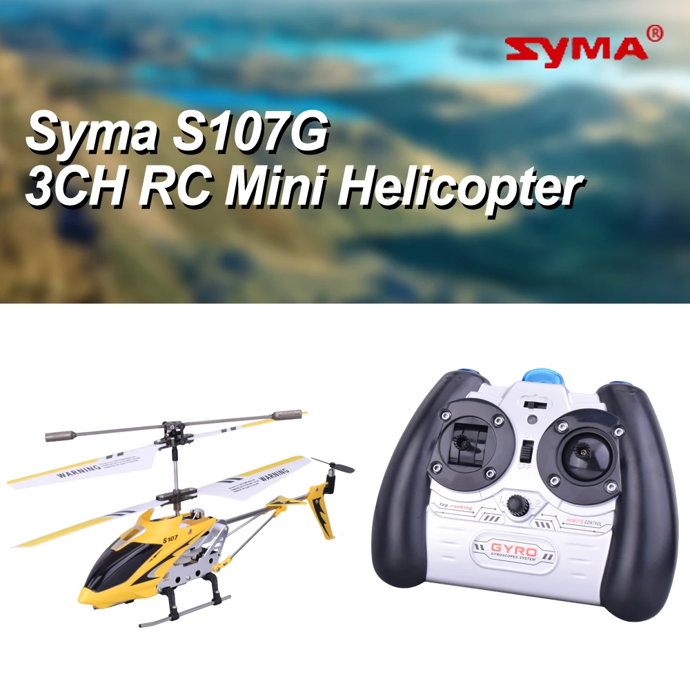 

Syma S107G 3CH Helicopter Alloy Fuselage USB Charging Drone RC Helicopters with Gyroscope LED Lights Yellow RTF