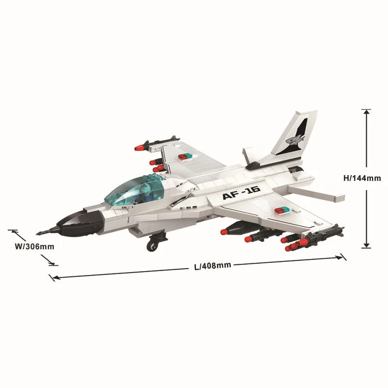 8030-580pcs-Thunder-Air-Force-F-16-Fighter-Building-Blocks-DIY-Educational-Bricks-Toys-for-children
