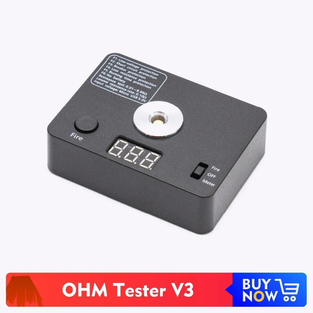 Volcanee Resistance Tester Voltage OHM Meter 521 TAB Mini V3 OHM Reader