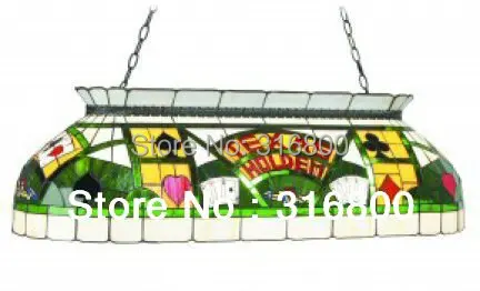 الراقية الأوروبية بوكر ممدود الزجاج الملون الثريا تيفاني مطعم مزينة مطعم طاولة بلياردو كازينو