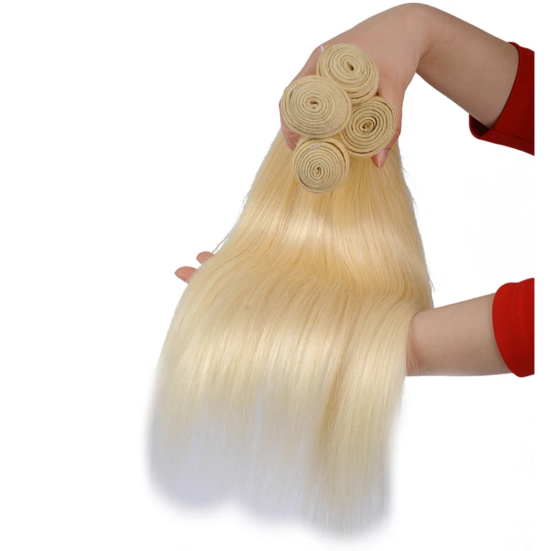 Pinshair, бразильские волнистые волосы, 2, 3 пряди, с фронтальной застежкой, 613, медовый блонд, человеческие волосы, прямые пряди, с застежкой, не Реми