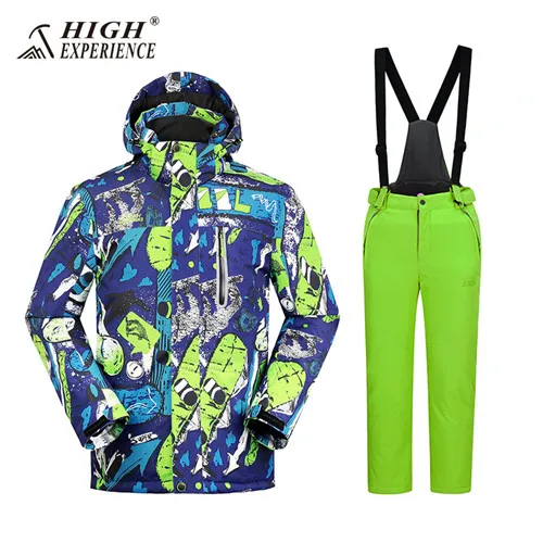 Лыжный костюм s для детей; зимний костюм для мальчиков; лыжный костюм для девочек лыжный костюм сноуборд лыжный костюм для девочки лыжный костюм зимние штаны лыжи лыжные штаны сноуборд сноубординг горнолыжный - Цвет: green green