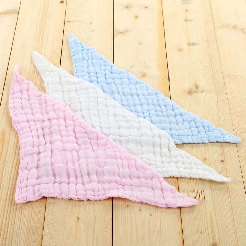 Newborn Cotton Bib For 6-layer Towel Gauze Muslin Washcloth Bib Baby Washcloth Pure Cotton Wshed Towel Infant Baby Stuff