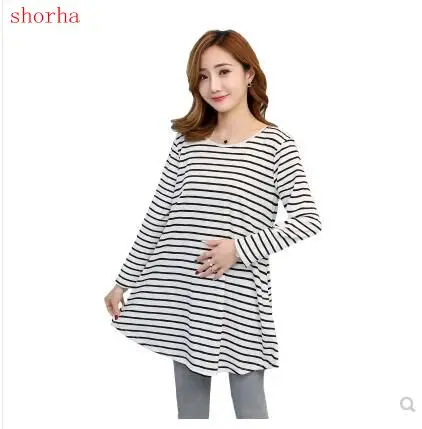 Maternity coat Cotton Patchwork Maternity Blouse with Bow A Line Loose Shirt Clothes for Pregnant Women Pregnancy Tops Tees